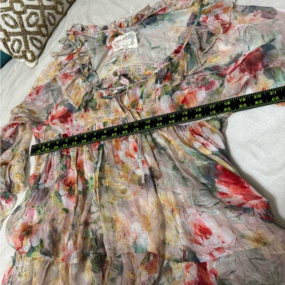 Johnny Was Floral Ruffle Blouse Size Med - Picture 2 of 7